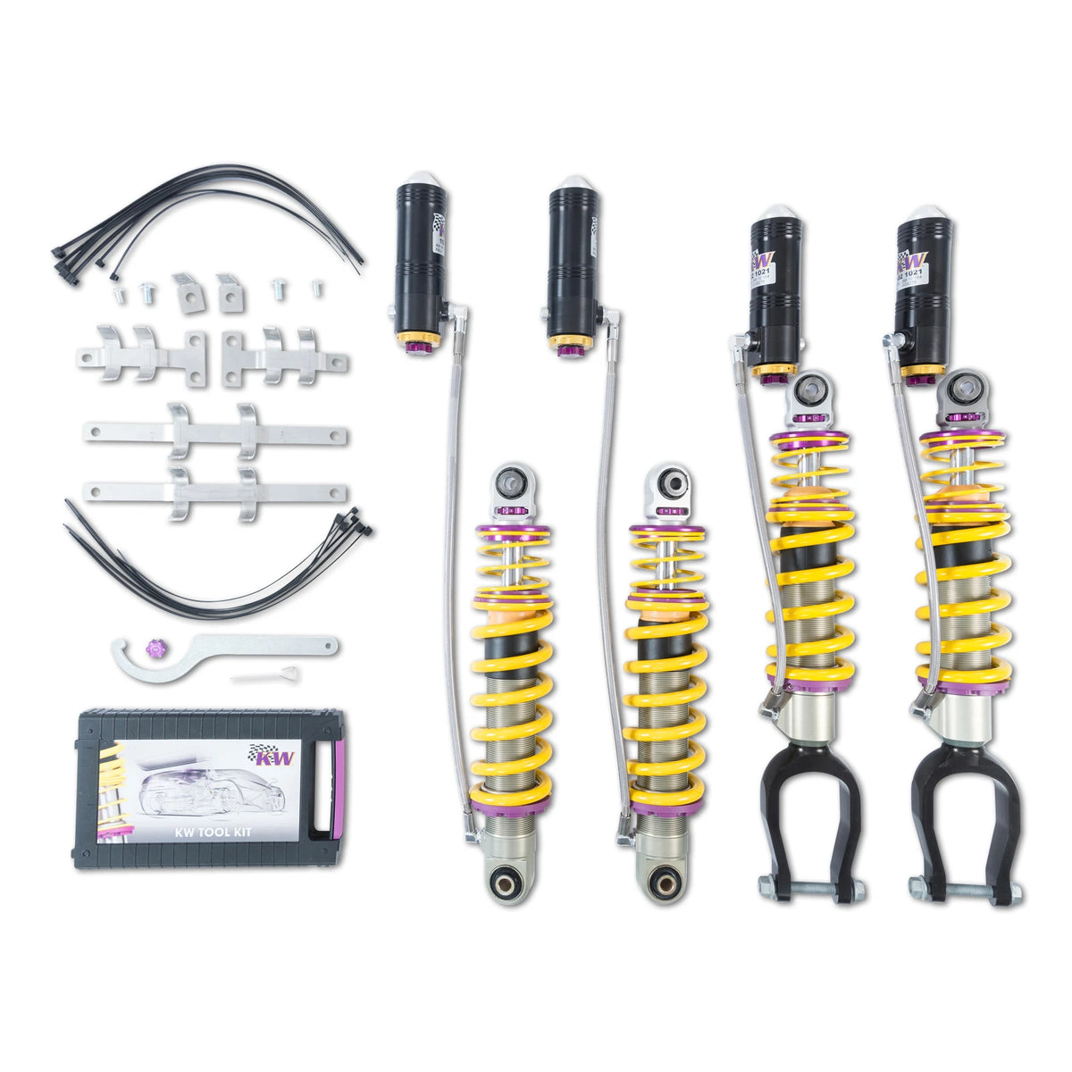 KW V4 Coilover Kit for 2017–2018 Audi R8, part 3A7100AM, image 1