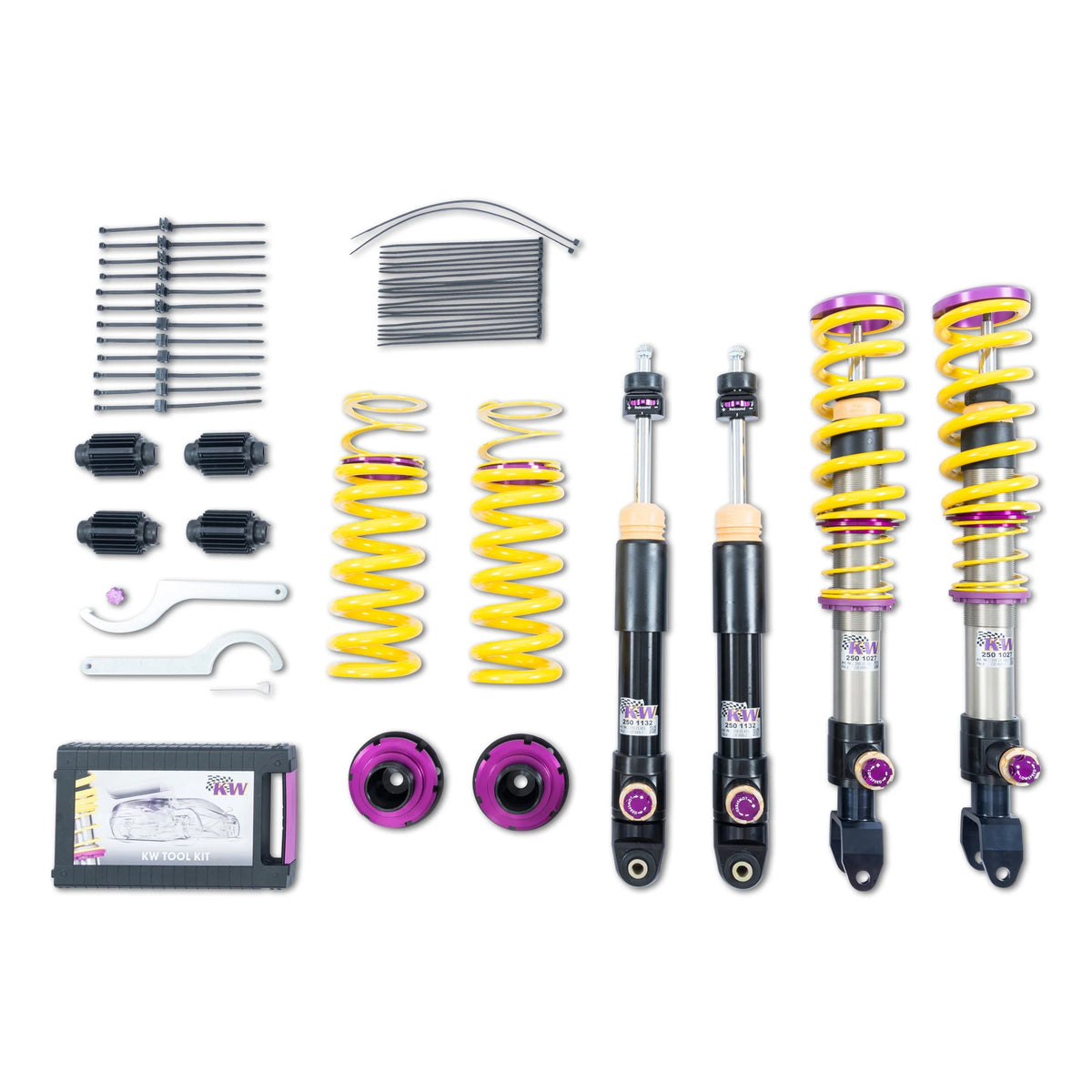 KW V4 Coilover Kit Bundle for 2017–2021 Mercedes-Benz C63 AMG / Mercedes-Benz C63 AMG S, part 3A725089, image 1