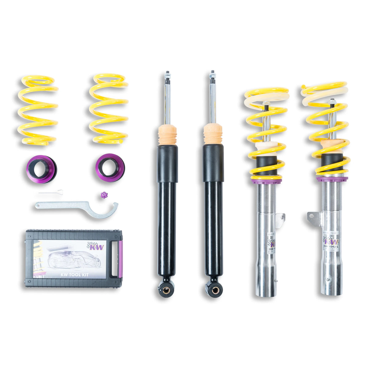 KW V1 Coilover Kit for 2016–2024 BMW X1 / Mini Cooper Clubman / BMW X2 + More, part 102200BN, image 1