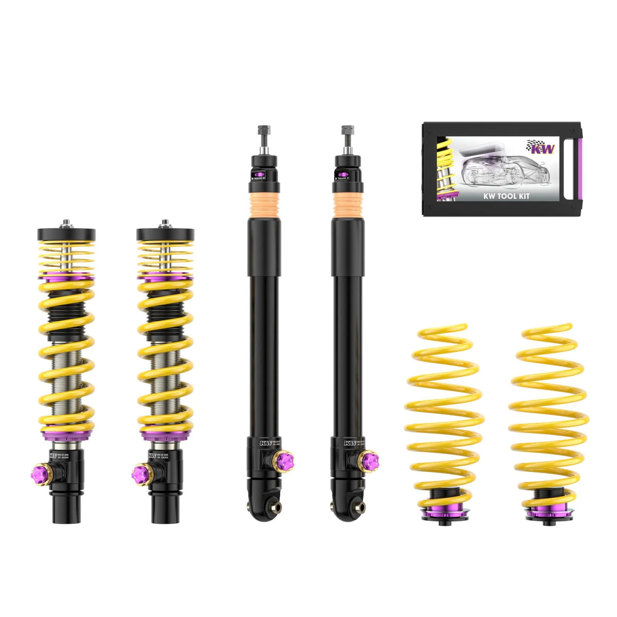 KW V4 Coilover Kit Bundle for 2021–2026 Audi RS6 Avant / Audi RS7 Sportback, part 3A7100CZ, image 1