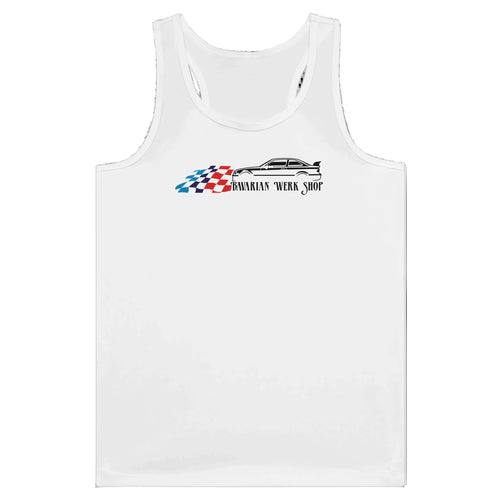 Woman in Bavarian Werk Shop Racerback Tank Top in White
