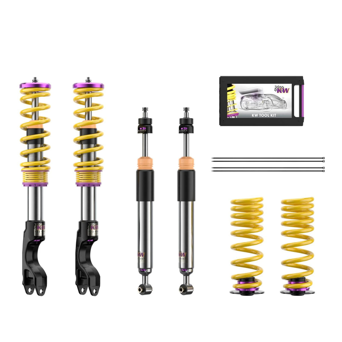 KW V3 Coilover Kit for 2017–2022 Mercedes-Benz C300, part 35225093, image 1