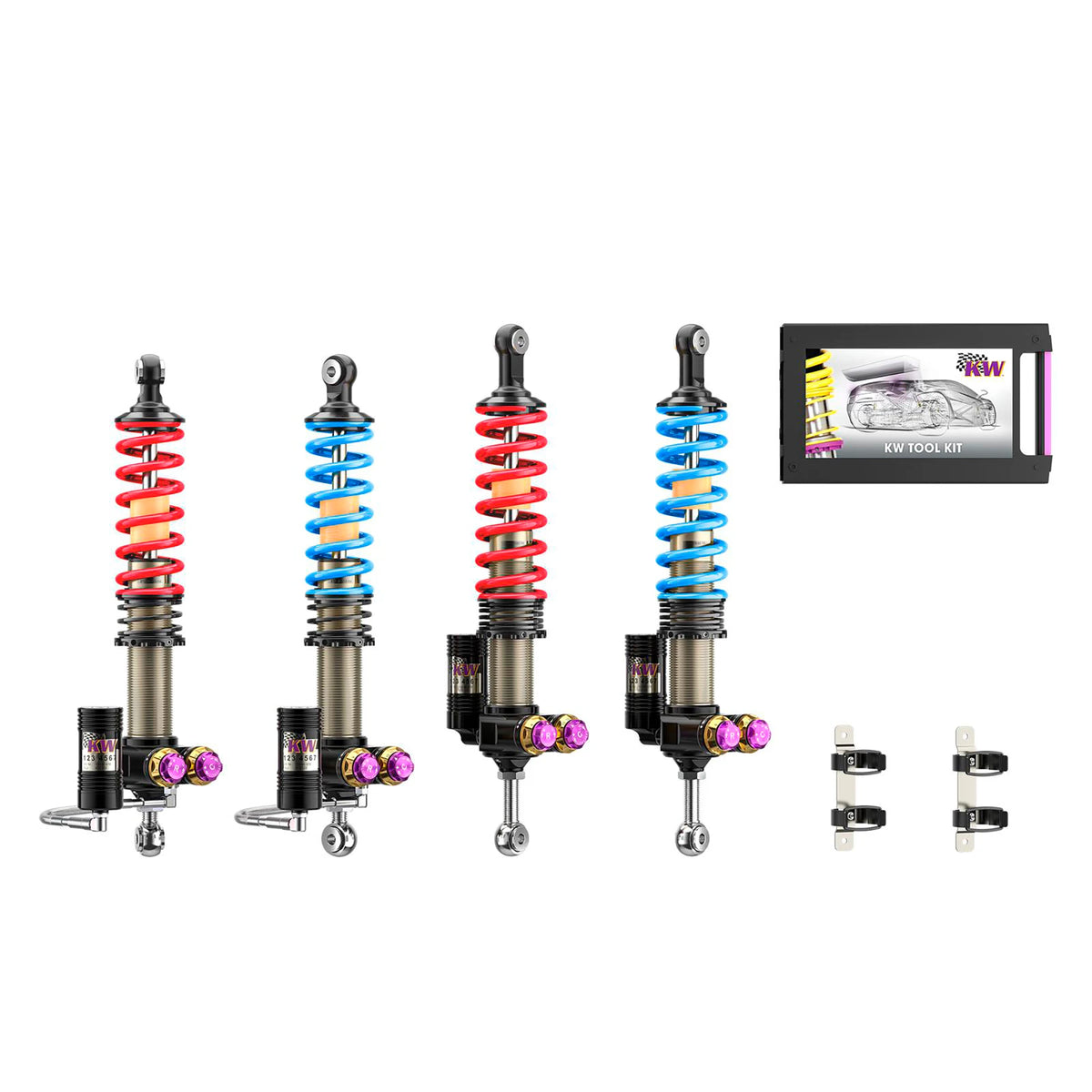 KW V5 Coilover Kit for 2004–2005 Porsche Carrera GT, part 3097100A, image 1