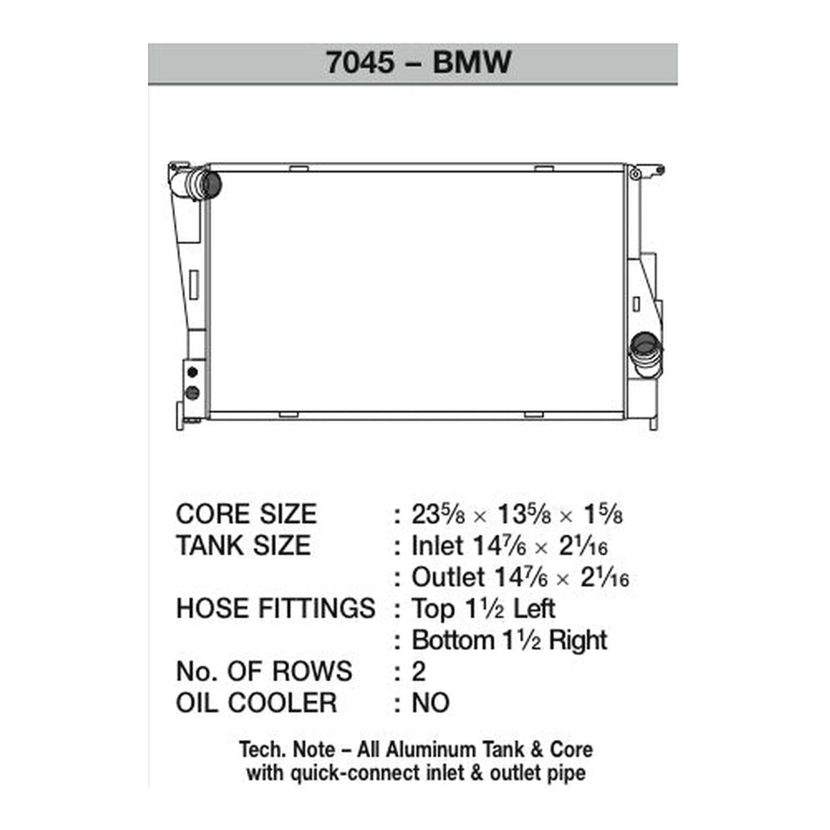CSF BMW E82 1M/08-11 E8X 135i/07-11 E9X 335i (MT) All-Aluminum Radiator – product detail view 4