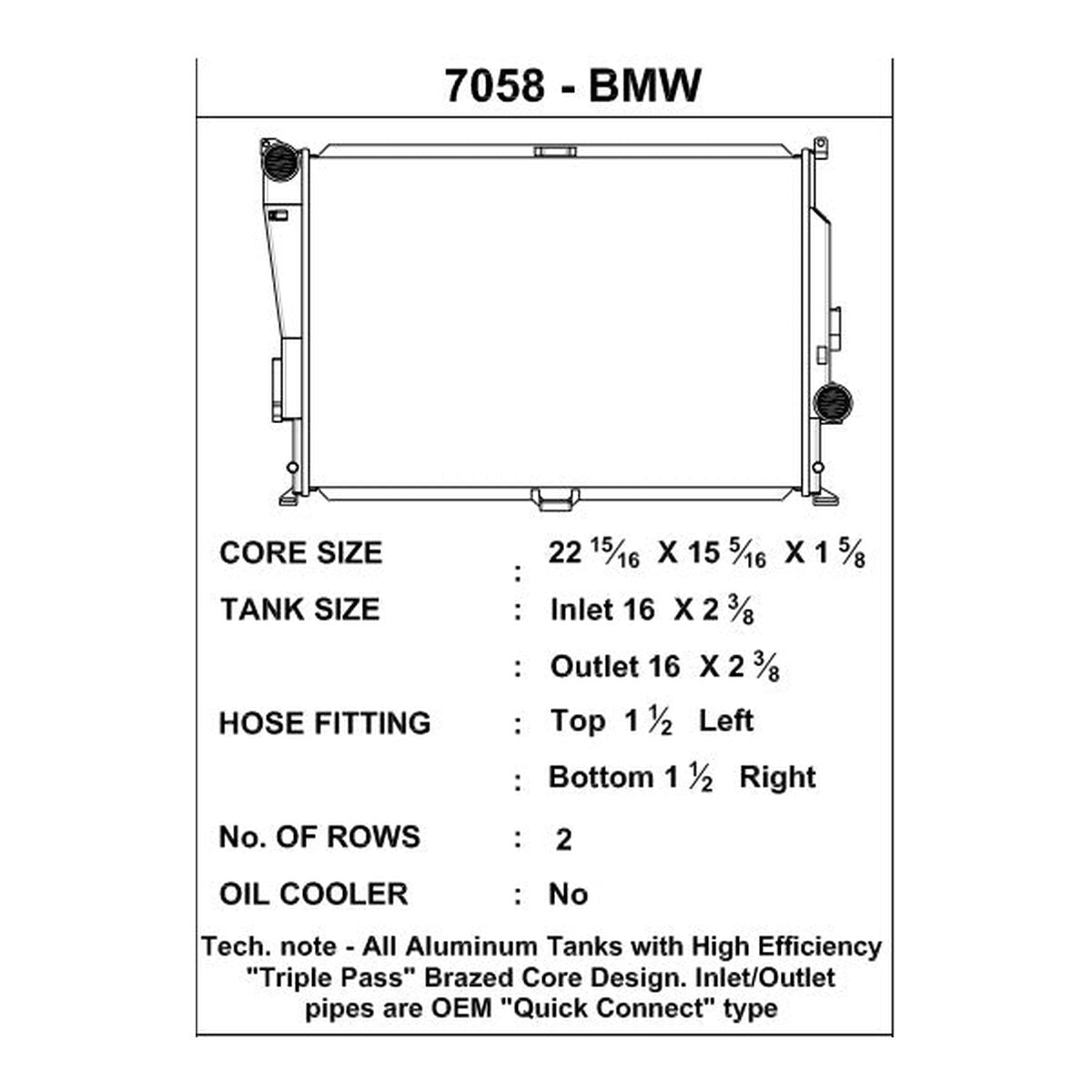 CSF BMW E46 M3 Triple Pass High-Performance All-Aluminum Radiator – product detail view 4