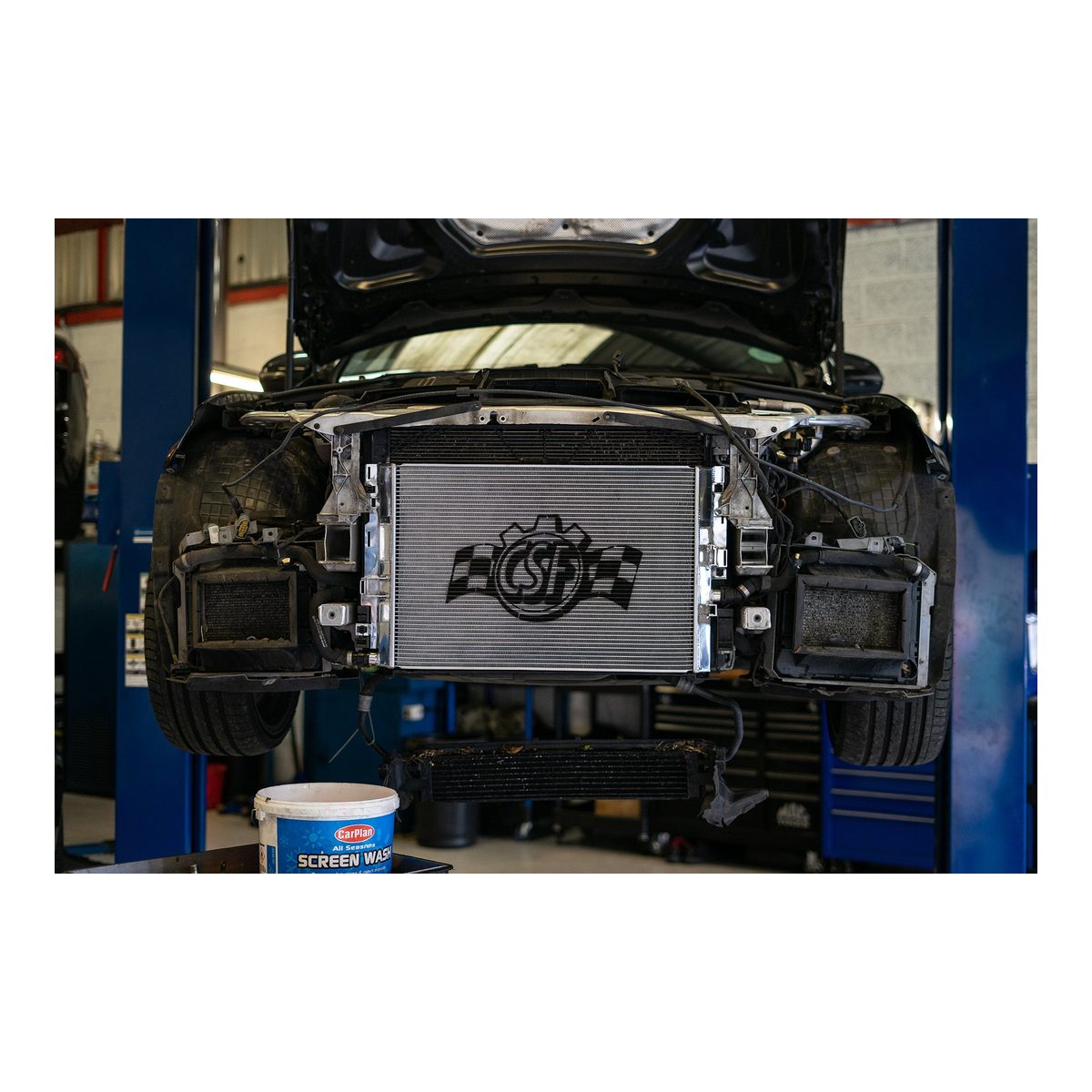 CSF Mercedes AMG GT/R/C/W205 C63/W213 E63/GLC63 Heat Exchanger w/Rock Guard – product detail view 5