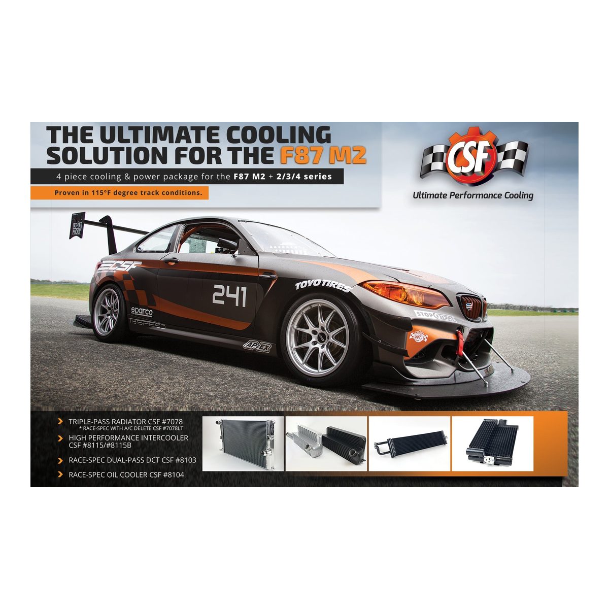 CSF BMW F87 M2 (N55) Race-Spec Oil Cooler – product detail view 5