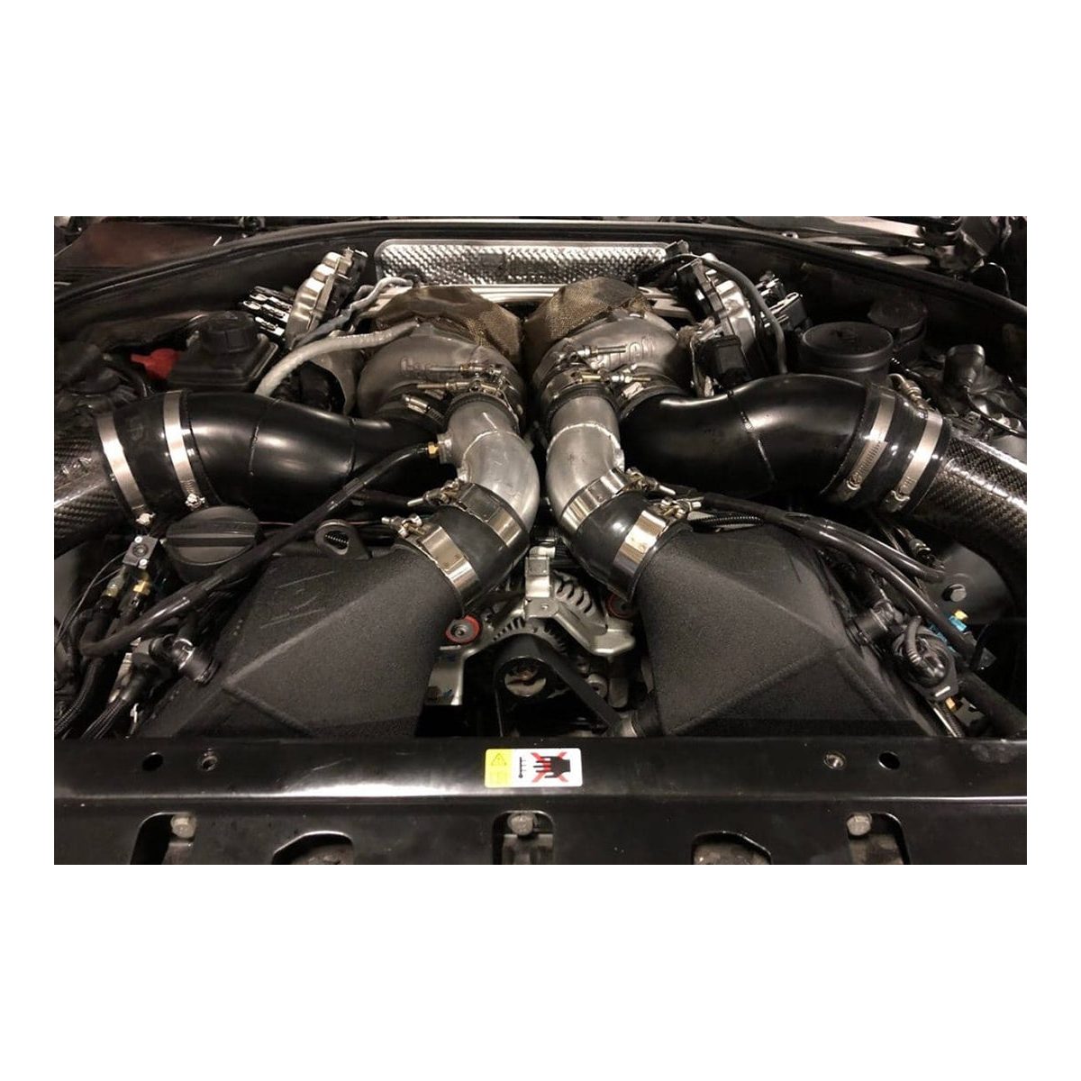 CSF BMW F1X M5 & M6 Twin Charge-Air-Cooler Set - Crinkle Black Finish – product detail view 5