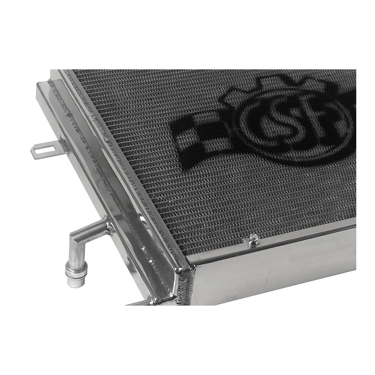 CSF BMW F3X/F2X B58/B48 Triple-Pass Heat Exchanger w/Rock Guard - Silver – product detail view 3