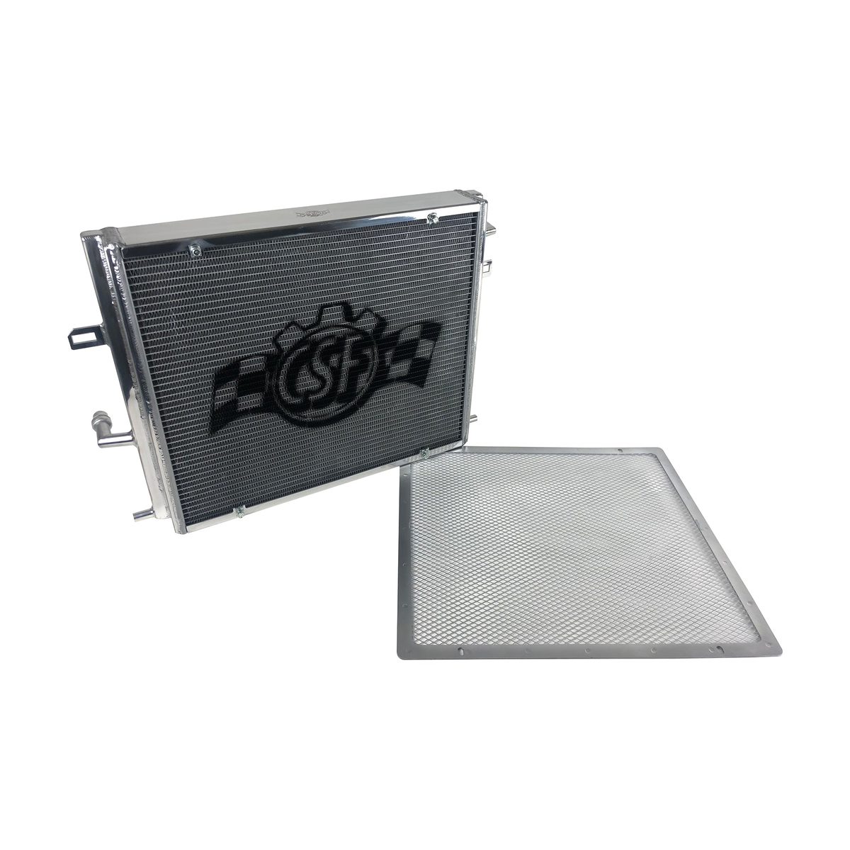 CSF BMW F3X/F2X B58/B48 Triple-Pass Heat Exchanger w/Rock Guard - Silver – product detail view 4
