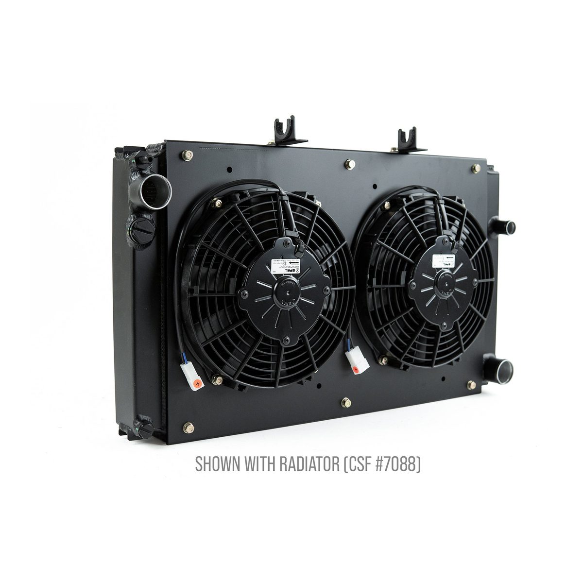 CSF Porsche 944/924S All-Aluminum Fan Shroud w/Dual 9-inch SPAL Fan – product detail view 2