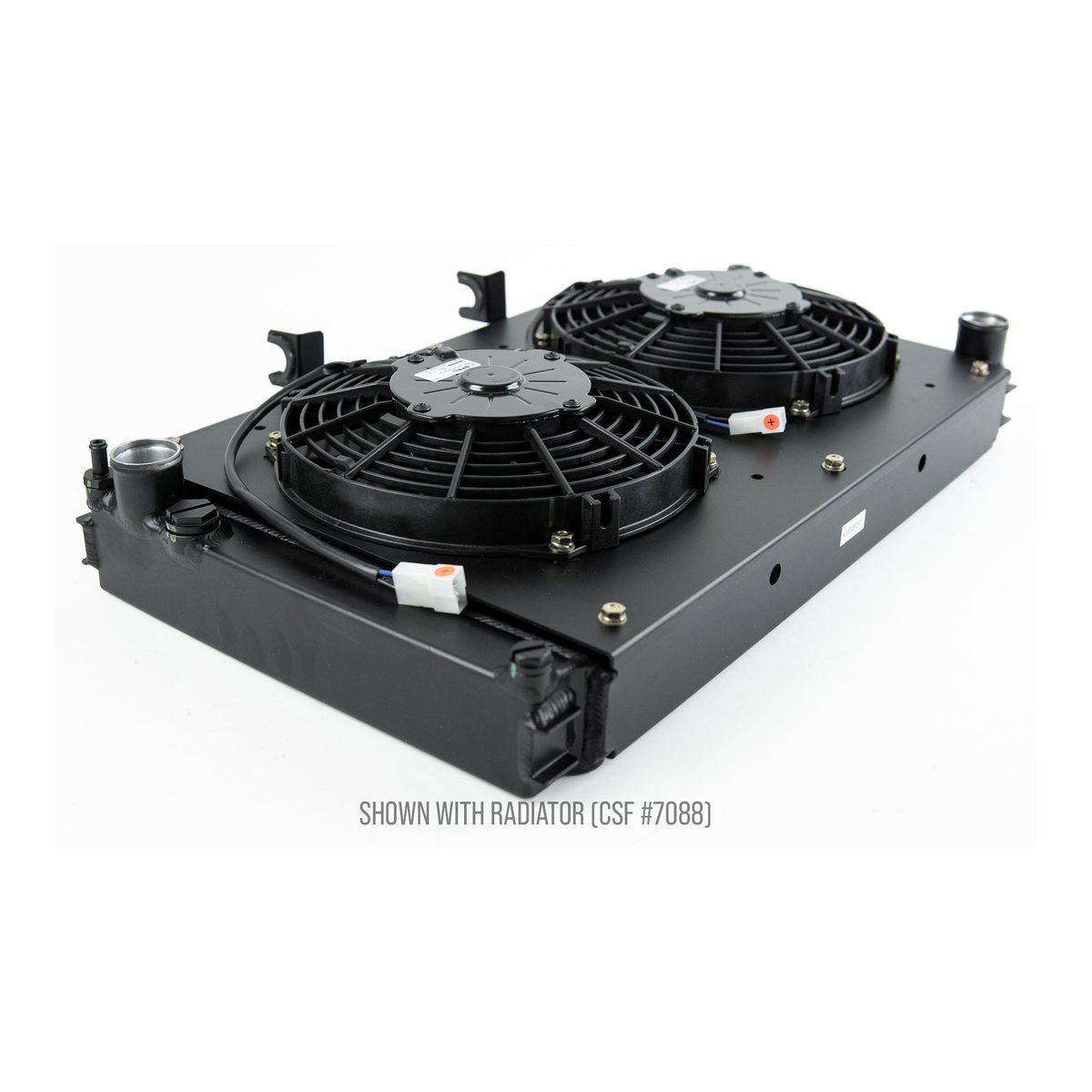 CSF Porsche 944/924S All-Aluminum Fan Shroud w/Dual 9-inch SPAL Fan – product detail view 3
