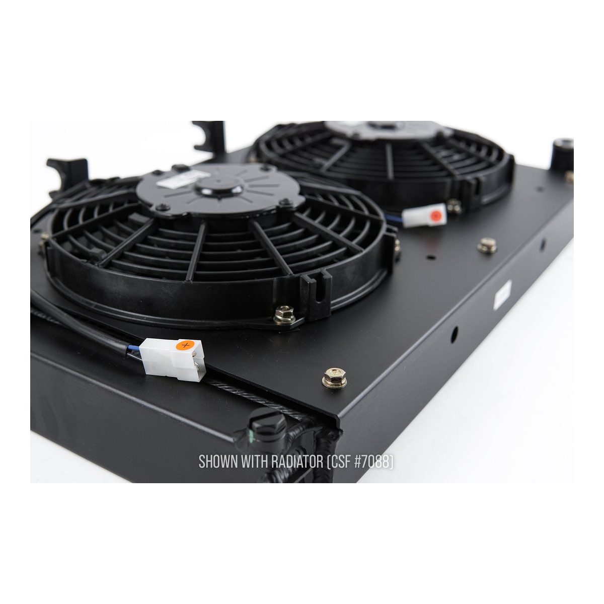 CSF Porsche 944/924S All-Aluminum Fan Shroud w/Dual 9-inch SPAL Fan – product detail view 4
