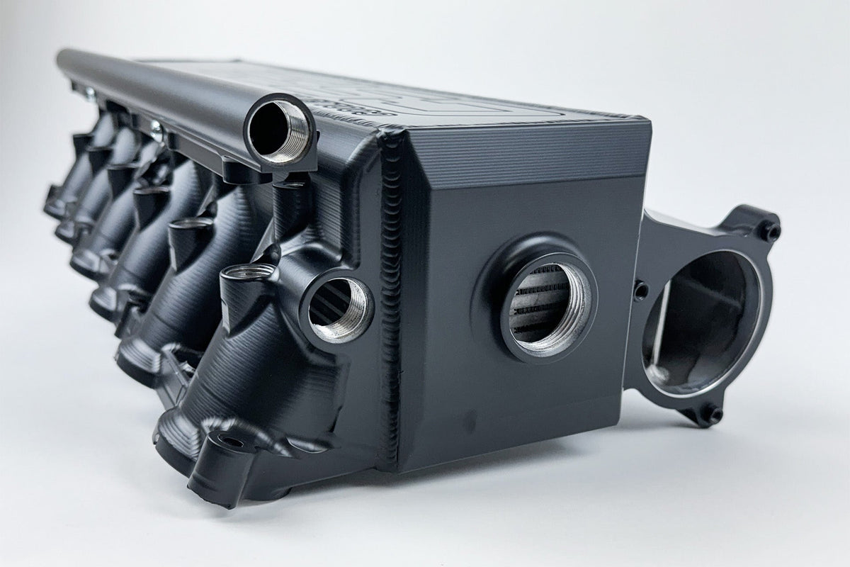 CSF BMW Gen 2 B58 Race X Charge Air Cooler Manifold - Thermal Dispersion Black – product detail view 3