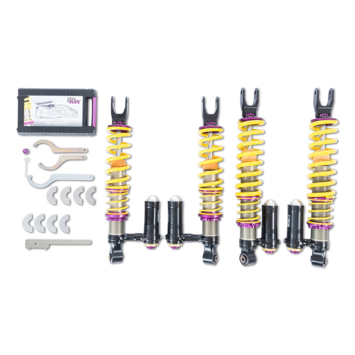 KW V4 Coilover Kit for 2012–2021 Lamborghini Aventador, part 3A711007, image 1