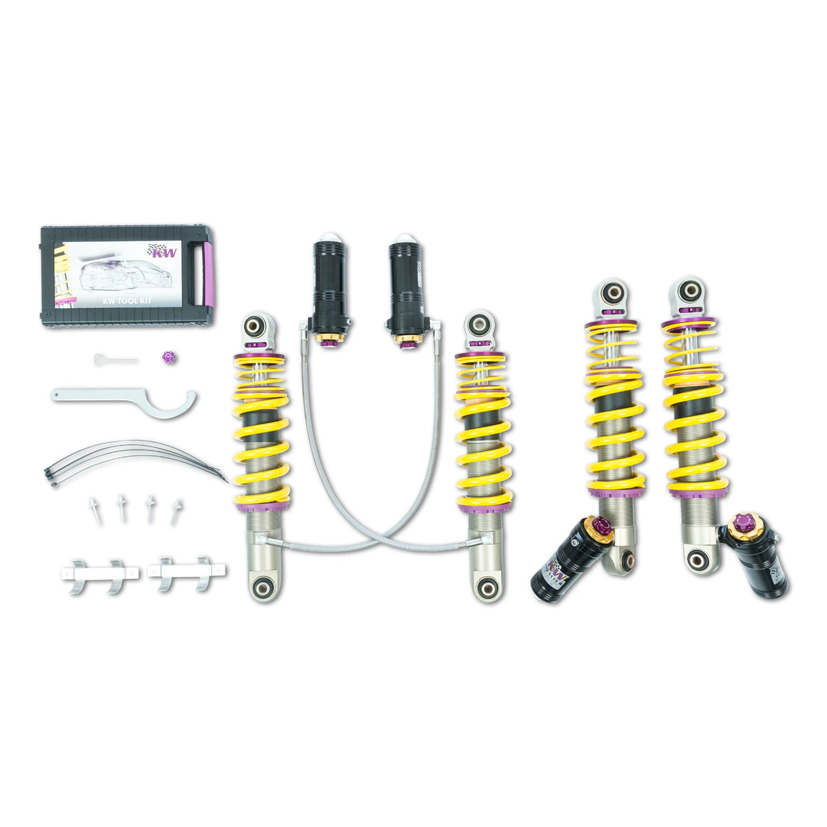 KW V4 Coilover Kit for 2008–2015 Audi R8 / Lamborghini Gallardo, part 3A711004, image 1