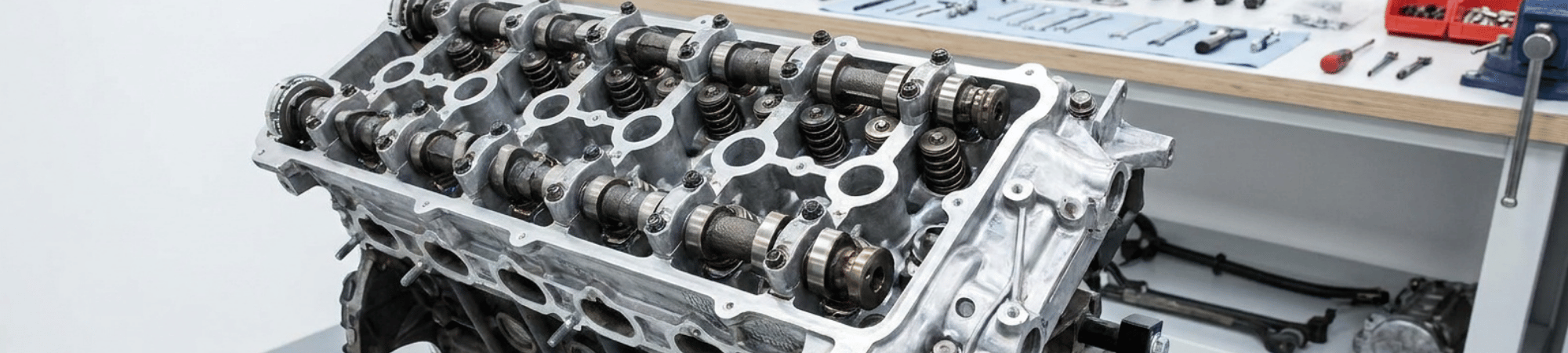 BMW engine being torn down