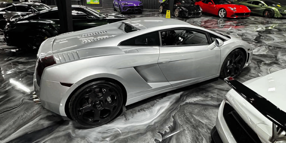 Lamborghini in showroom