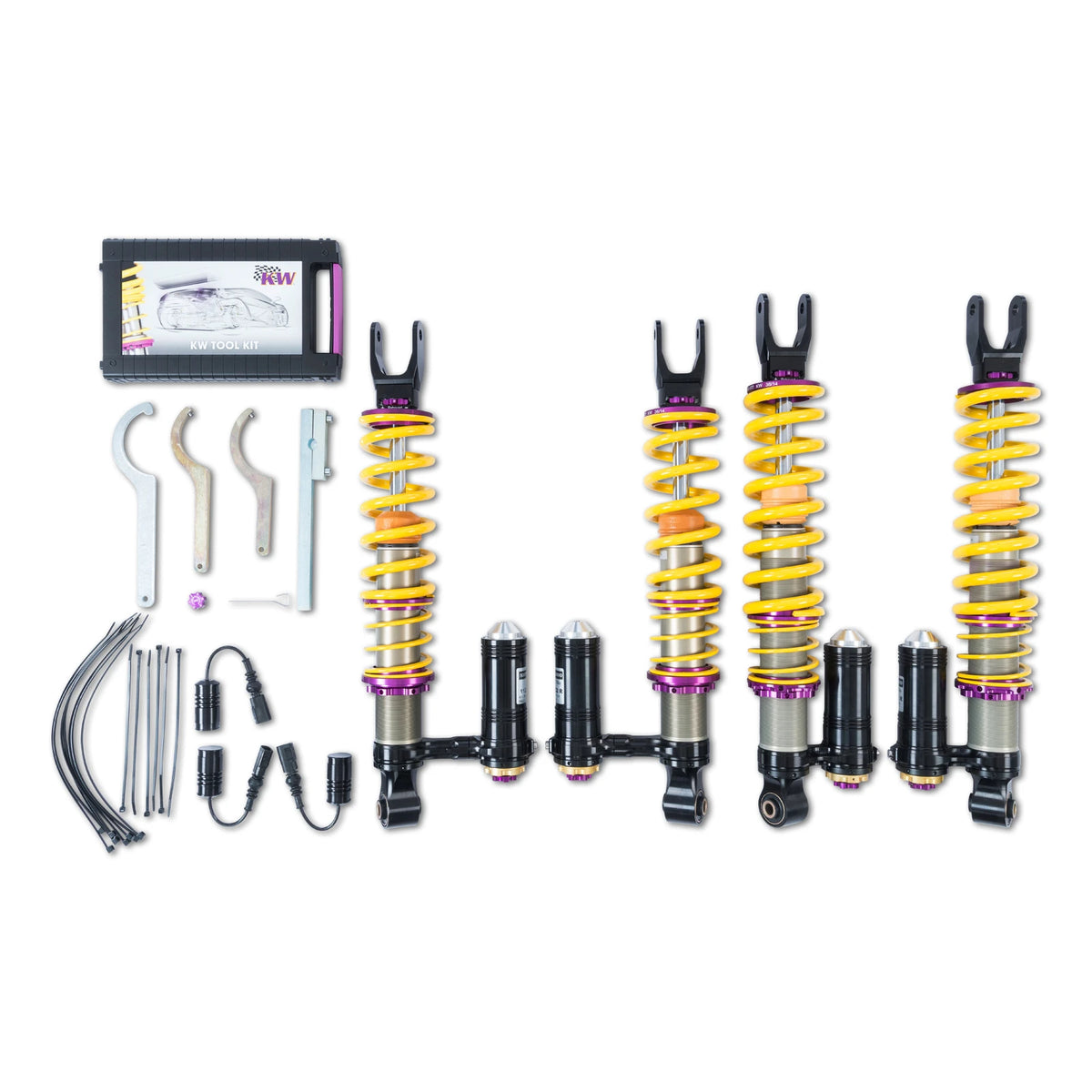 KW V4 Coilover Kit Bundle for 2012–2021 Lamborghini Aventador, part 3A711010, image 1