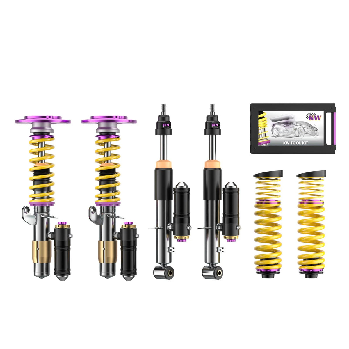 KW V4 Coilover Kit Bundle for 2020 BMW M2, part 3A7200DY, image 1