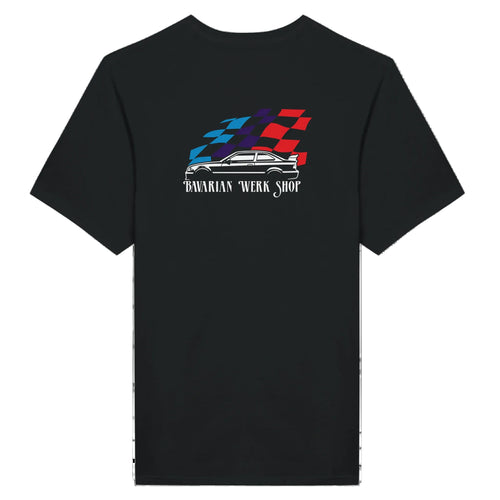 BMW Enthusiast in a Bavarian Werk Shop Tee Shirt