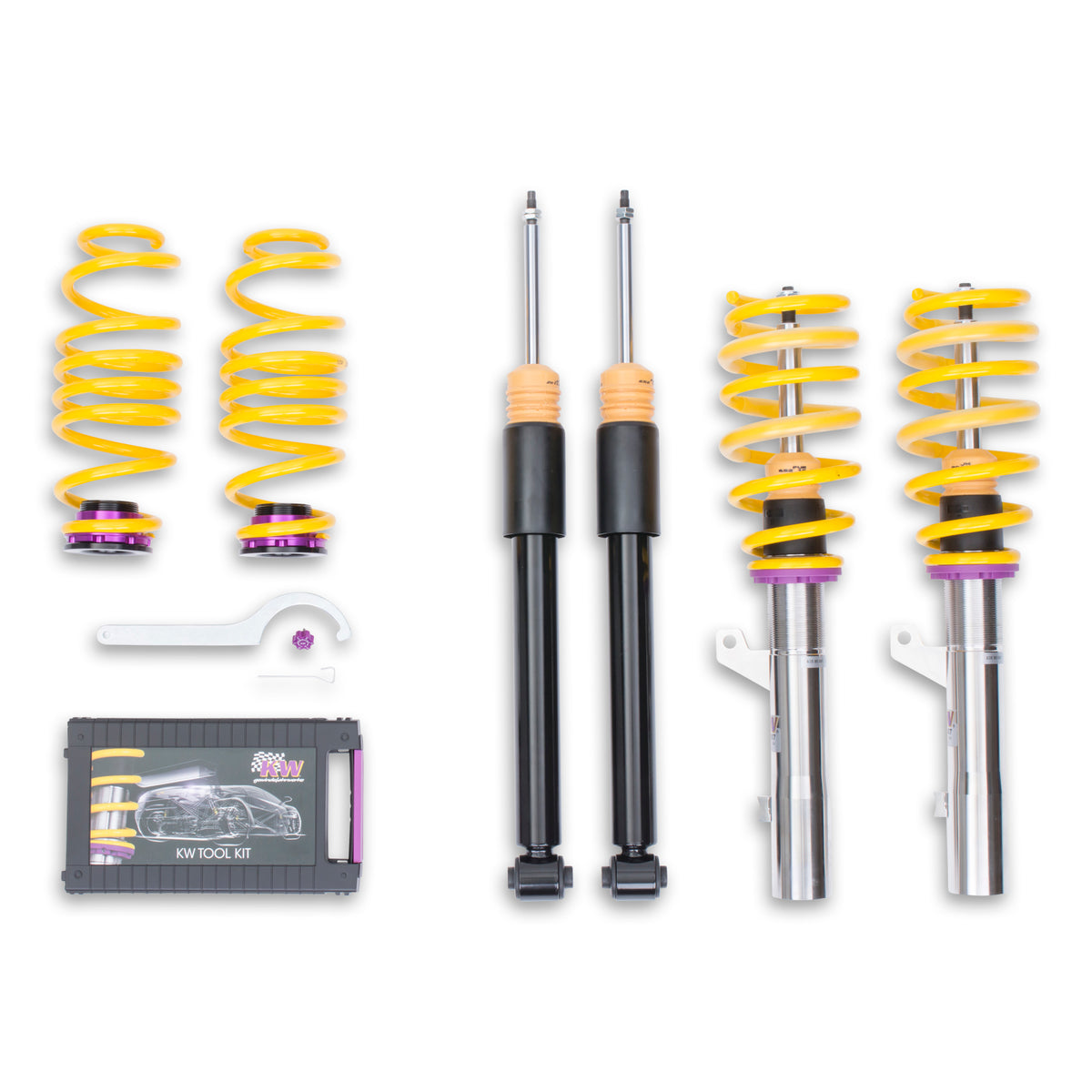 KW V2 Coilover Kit for 2015–2020 Audi A3 Quattro / Audi S3, part 1521000M, image 1